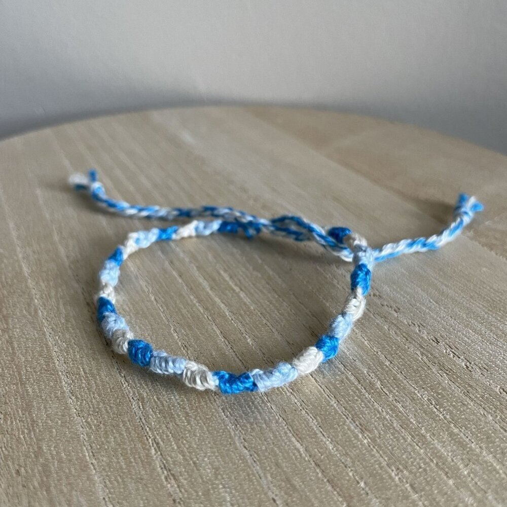 Tia Bracelet, anklet,‎ trendy, comfortable, tie, embroidery thread, woven, gift,
